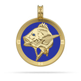 Red Snapper Compass Medallion Pendant